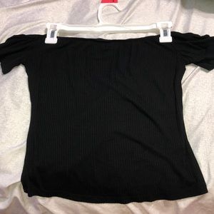 black off the shoulder top